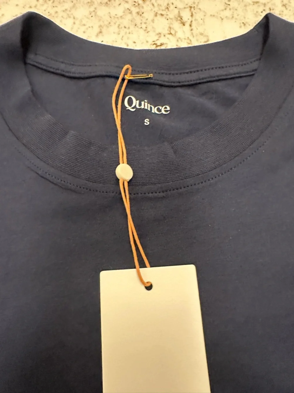 Quince Women’s Bundle of Navy and White Crew Neck Long Sleeve Tees - Picture 6 of 7